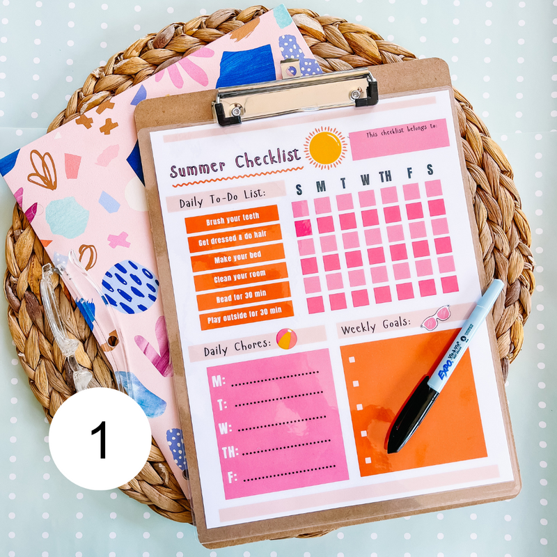 Summer Checklist for Kids (Reusable)