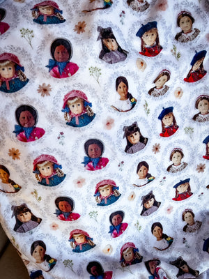 Historical Doll Throw Blanket