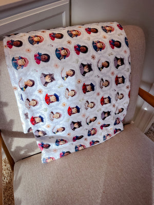 Historical Doll Throw Blanket