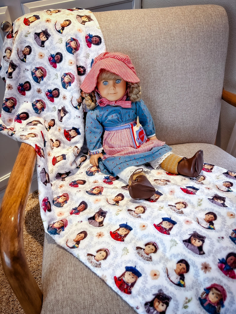 Historical Doll Throw Blanket