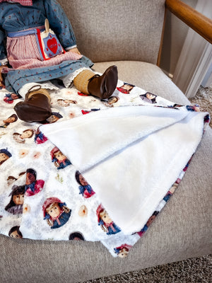 Historical Doll Throw Blanket