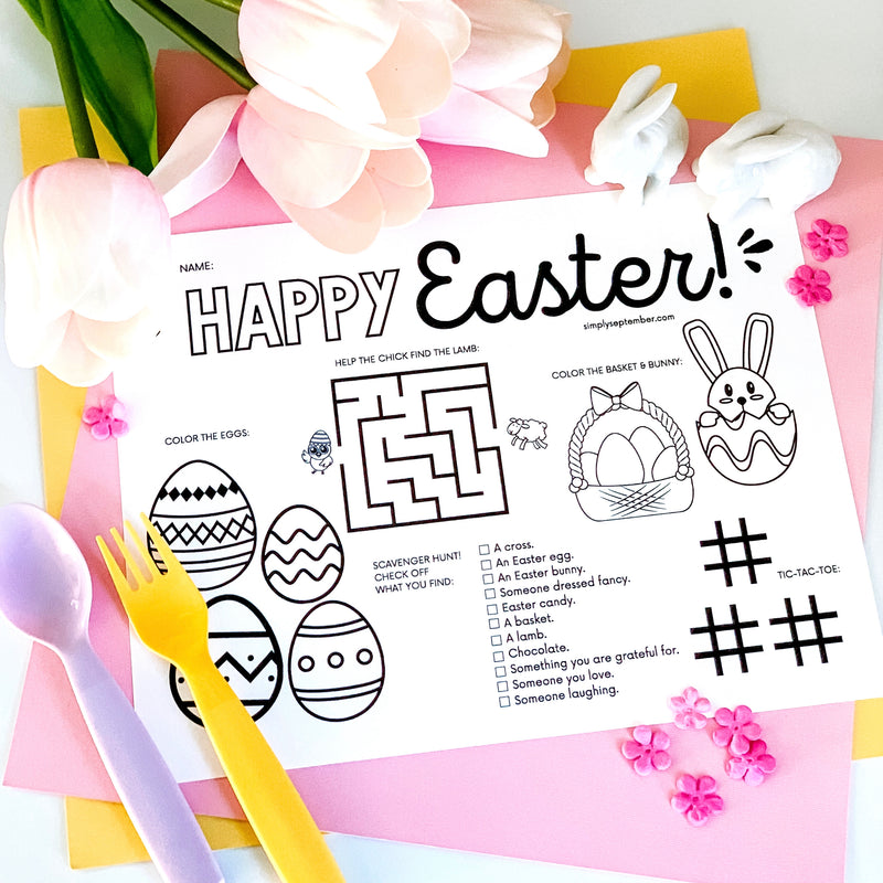 Easter Activity Placemat-printable-Simply September