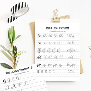 Handlettering Worksheets-printable-Simply September