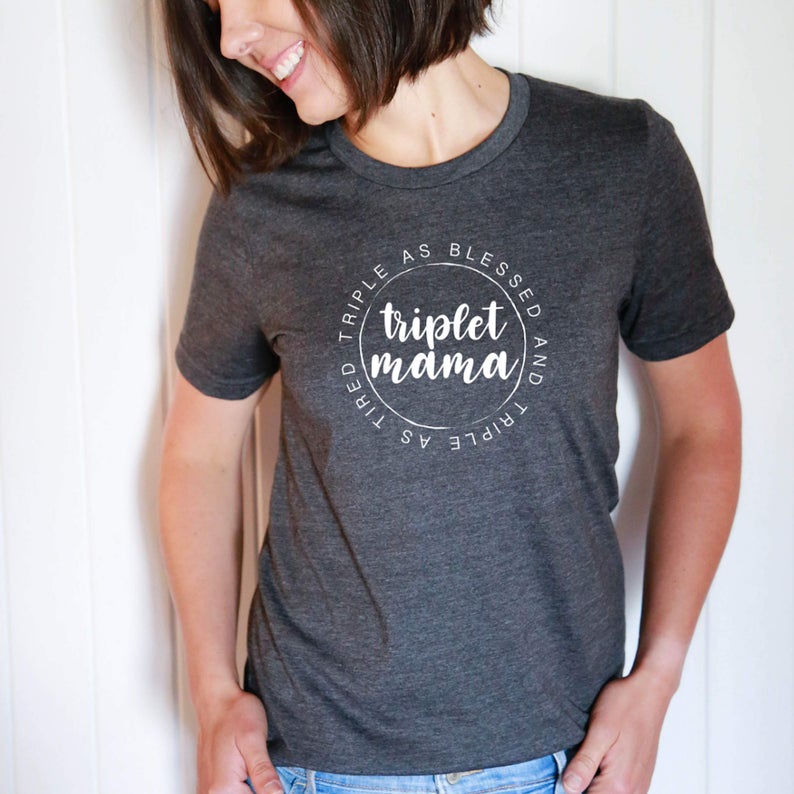 Blessed Triplet Mama-shirt-Simply September