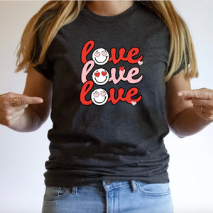 Womens Love Valentines Day Sweatshirt for Women, Valentine Shirt, Love shirt, Valentines Day Shirt, Valentines Gift for Her, Smiley Face